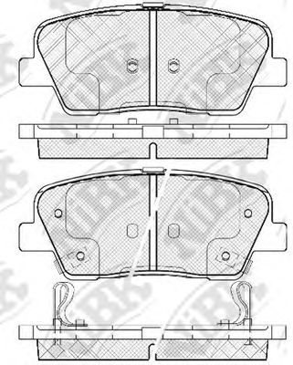 Купить запчасть NIBK - PN0415 Колодки тормозные HYUNDAI SANTA FE (CM) 2.2D 09-/KIA SORENTO (XM) 09- задние PN0415