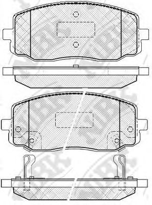 Купить запчасть NIBK - PN0438 Колодки тормозные HYUNDAI i10 08-/KIA PICANTO 04- передние PN0438