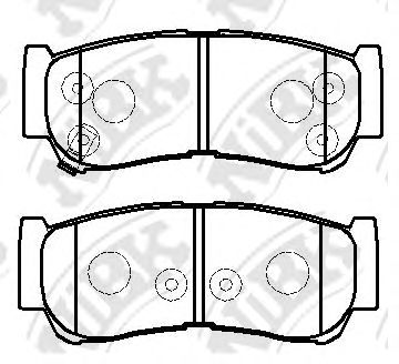 Купить запчасть NIBK - PN0447 Колодки тормозные дисковые HYUNDAI H-1 01-/SANTA FE (CM)/(SM) 05- PN0447