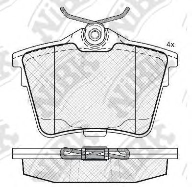 Купить запчасть NIBK - PN0468 Колодки тормозные дисковые CITROEN C5 08-/PEUGEOT 407 04-/607 00- PN0468