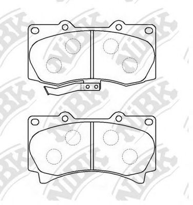Купить запчасть NIBK - PN0498 Колодки тормозные дисковые HUMMER H3 3.5L 05-, 5.3L 08- PN0498