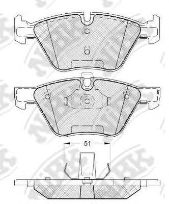 Купить запчасть NIBK - PN0513 Колодки передние (BMW E90/E60 1.8-3.0 03-) PN0513