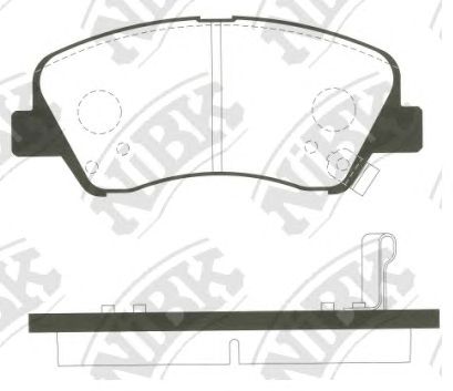Купить запчасть NIBK - PN0537 Колодки тормозные дисковые HYUNDAI SOLARIS 2010 PN0537