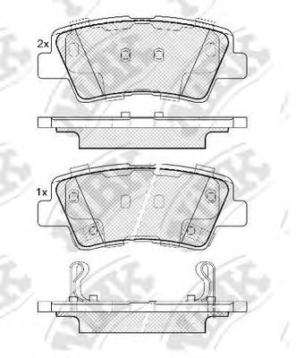 Купить запчасть NIBK - PN0538 Колодки задние (HYUNDAI SOLARIS, I30 II, I40, TUCSON (JM), KIA SOUL, RIO III) PN0538