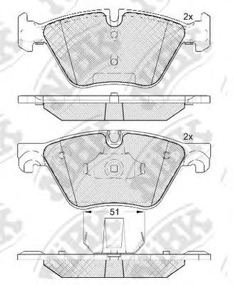 Купить запчасть NIBK - PN0545 Колодки тормозные дисковые BMW 5 F10/F11 2.0-3.0 10- PN0545