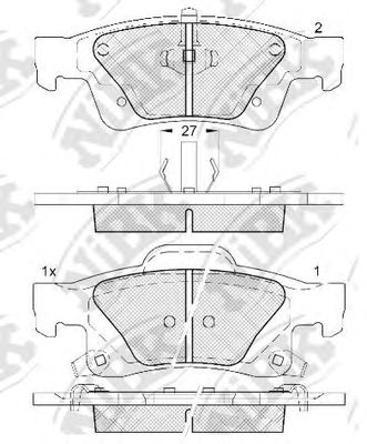 Купить запчасть NIBK - PN0834 Колодки тормозные дисковые JEEP GRAND CHEROKEE 3.0 2011 PN0834