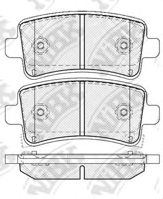 Купить запчасть NIBK - PN0840 Колодки тормозные дисковые OPEL INSIGNIA 08-/SAAB 9-5 10-) PN0840