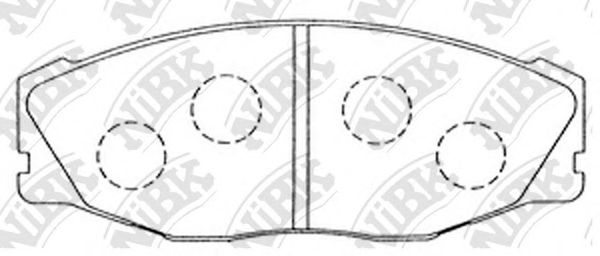 Купить запчасть NIBK - PN1157 Колодки тормозные дисковые TO Comfort GS130/YS130 91-95, Crown GS130G/H/MS130 PN1157