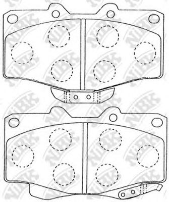 Купить запчасть NIBK - PN1219 Колодки тормозные дисковые TOYOTA LAND CRUISER 70/80/90/4 RUNNER 87-) PN1219