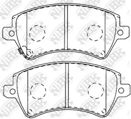 Купить запчасть NIBK - PN1224 Колодки тормозные TOYOTA COROLLA (E12) 1.4/1.6/1.8/2.0 0002/02 передние PN1224
