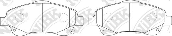 Купить запчасть NIBK - PN1233 Колодки тормозные передние TOYOTA AVENSIS 03/COROLLA VERSO 1.8/2.0D/2.2D PN1233