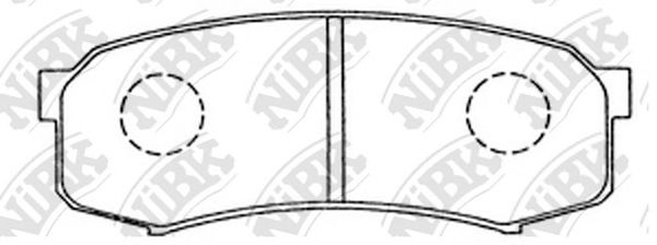 Купить запчасть NIBK - PN1243 Колодки задние (TOYOTA LC 80/90/120 90/MITSUBISHI PAJERO 3.8/3.2D 06) PN1243