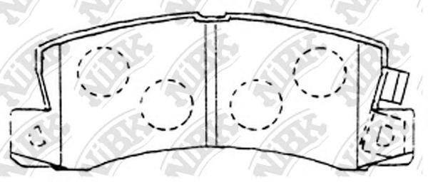 Купить запчасть NIBK - PN1321 Колодки тормозные дисковые LEXUS RX 2000-2003 PN1321