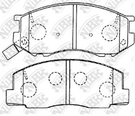 Купить запчасть NIBK - PN1328 Колодки тормозные дисковые PN1328