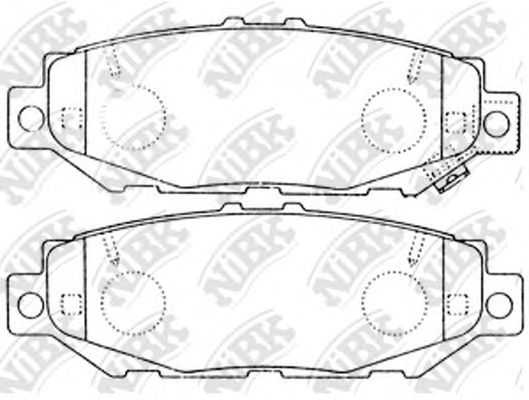 Купить запчасть NIBK - PN1363 Колодки тормозные LEXUS GS 300 93-97/TOYOTA SUPRA 3.0 93-98 задние PN1363