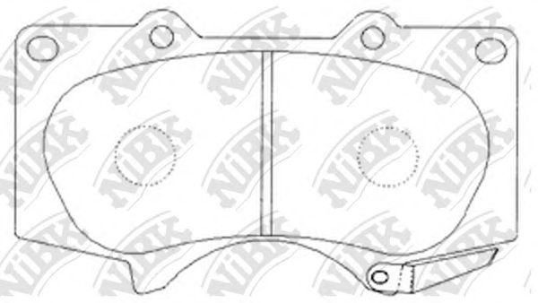 Купить запчасть NIBK - PN1482 Колодки передние (TOYOTA LAND CRUISER 120, PRADO 150, MITSUBISHI PAJERO IV) PN1482