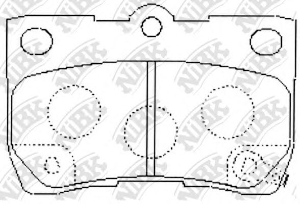 Купить запчасть NIBK - PN1494 Колодки задние (LEXUS GS 3.0-4.6 05-/IS 2.2-2.5 05-) PN1494