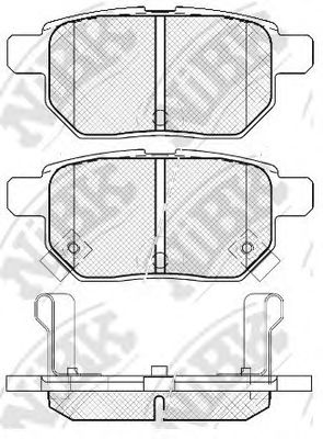 Купить запчасть NIBK - PN1519 Колодки тормозные TOYOTA COROLLA 1.4 VVT-I 02/AURIS 1.6/1.4 07 задние PN1519