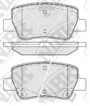 Купить запчасть NIBK - PN1838 Колодки тормозные дисковые TOYOTA AVENSIS 09-  PN1838