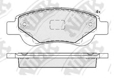 Купить запчасть NIBK - PN1841 Колодки тормозные дисковые CITROEN C1/PEUGEOT 107/TOYOTA AYGO 1.0/1.4D 05-  PN1841