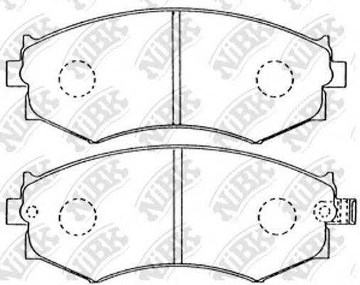 Купить запчасть NIBK - PN2176 Колодки тормозные дисковые NISSAN ALMERA 2000 PN2176