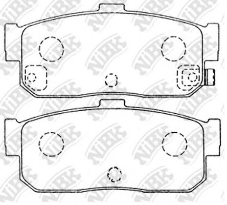 Купить запчасть NIBK - PN2224 Колодки тормозные NISSAN ALMERA 95-/MAXIMA 95-/PRIMERA 90-98/SUNNY 87-95 задние PN2224
