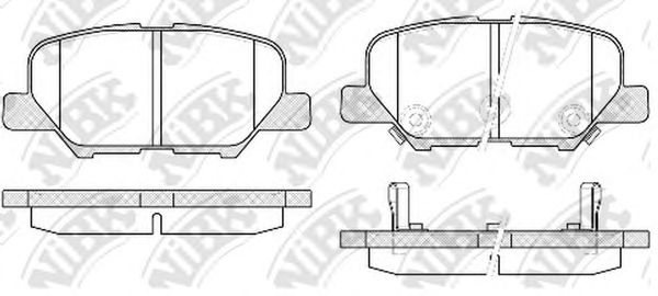 Купить запчасть NIBK - PN25003 Колодки тормозные дисковые зад MITSUBISHI OUTLANDER III (GG_W, GF_W, ZJ) 2.0 (GF2W) 10.2012 - <=> MITSUBISHI ASX (GA_W_) 1.6 MIVEC 06.2010 - <=> MITSUBISHI OUTLANDER III (GG_W, GF_W, ZJ) 2.4 4WD (GF3W) 10.2012 -