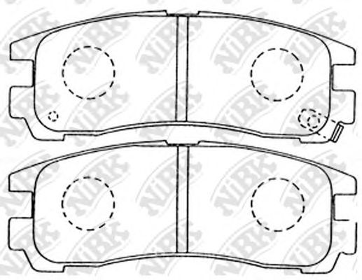 Купить запчасть NIBK - PN3174 Колодки тормозные дисковые MITSUBISHI GALANT 92-04/PAJERO PININ 99-/SPACE WAGON 91-99 PN3174