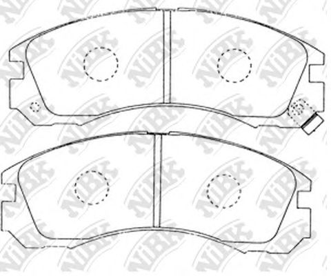Купить запчасть NIBK - PN3233 Колодки передние (MITSUBISHI GALANT IV-VI, PAJERO II-III, PEUGEOT 4007) PN3233