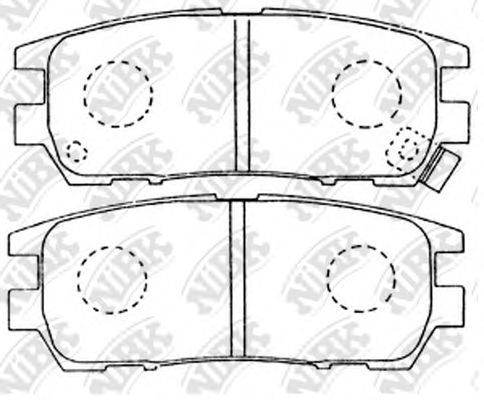 Купить запчасть NIBK - PN3280 Колодки задние (MITSUBISHI PAJERO I/PAJERO II 3.0/3.5/2.5TD/L400 9403) PN3280