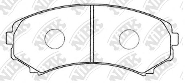Купить запчасть NIBK - PN3414 Колодки тормозные MITSUBISHI PAJERO III LONG WAGON 0006 3.5/2.5TD передние PN3414