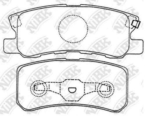 Купить запчасть NIBK - PN3450 Колодки задние (MITSUBISHI ASX, OUTLANDER II, PAJERO III-IV) PN3450