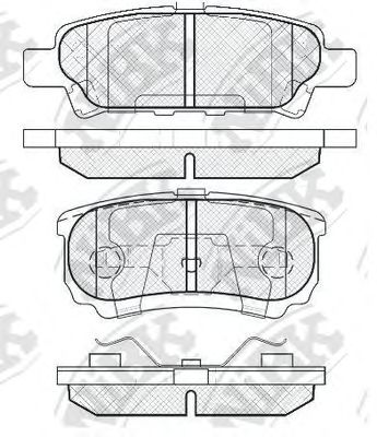 Купить запчасть NIBK - PN3502 Колодки тормозные задние MITSUBISHI LANCER IX 03OUTLANDER 0308 PN3502