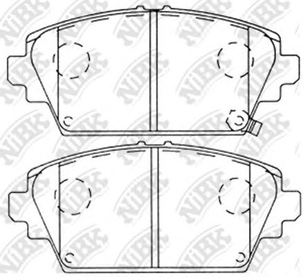 Купить запчасть NIBK - PN8106 Колодки тормозные передние NISSAN PRIMERA (P12) 02/ALMERA TINO 0005 PN8106