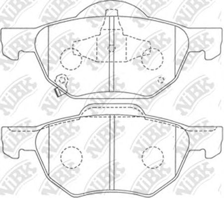 Купить запчасть NIBK - PN8125 Колодки тормозные HONDA ACCORD 2.0/2.2/2.4 03 передние PN8125