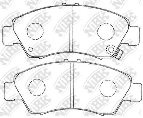 Купить запчасть NIBK - PN8265 Колодки передние (HONDA CIVIC 1.3-1.6 91-01/JAZZ 1.2/1.4 02-) PN8265