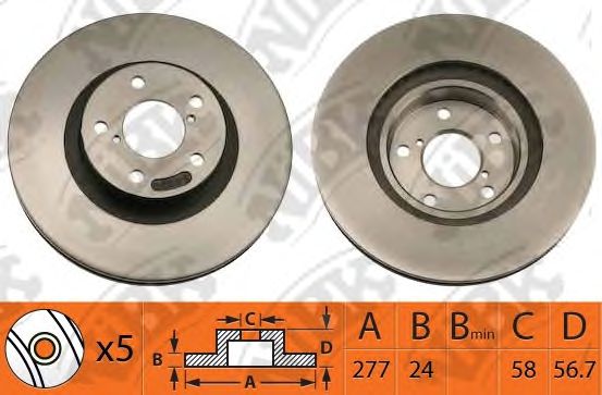 Купить запчасть NIBK - RN1010 Диск тормозной SUBARU FORESTER 97-/IMPREZA 94-/LEGACY 03- передний RN1010