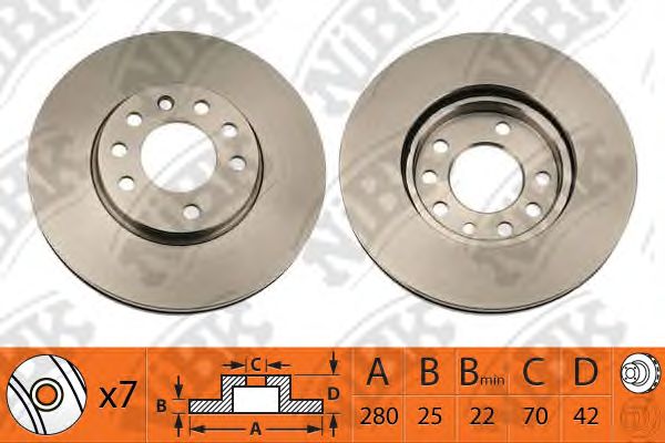 Купить запчасть NIBK - RN1112 / RN1112V Диск тормозной перед OPEL ZAFIRA B (A05) 1.8 (M75) 07.2005 -  <=> OPEL ASTRA H Saloon (A04) 1.6 (L69) 02.2007 - 05.2014 <=> OPEL ASTRA H (A04) 1.6 (L48) 12.2006 - 05.2014