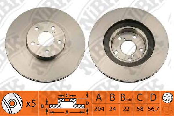 Купить запчасть NIBK - RN1122 Диск тормозной SUBARU FORESTER 03-/LEGACY 03- передний RN1122