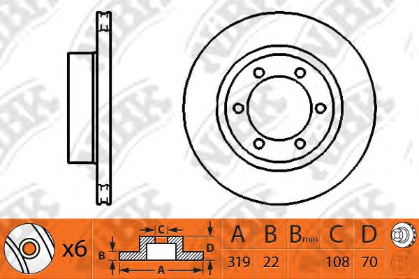 Купить запчасть NIBK - RN1128 Диск тормозной LAND CRUISER (J90) 3.0-3.4 96- передний RN1128