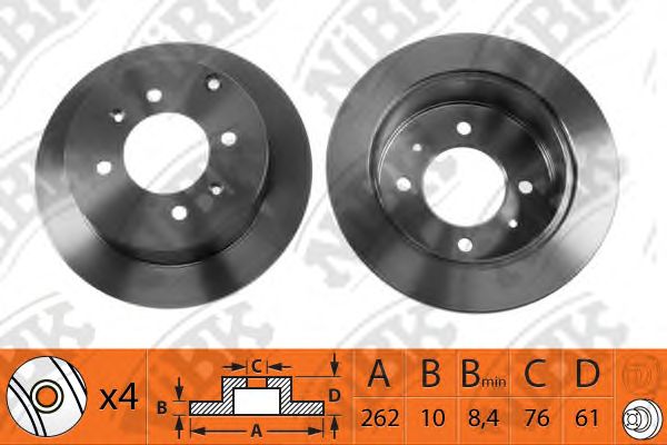 Купить запчасть NIBK - RN1175 Диск тормозной зад HYUNDAI SONATA IV (EF) 2.0 16V 10.2001 - 11.2004 <=> HYUNDAI MATRIX (FC) 1.6 06.2001 - 08.2010 <=> HYUNDAI SONATA IV (EF) 2.7 V6 10.2001 - 11.2004