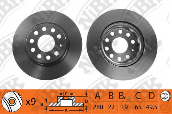 Купить запчасть NIBK - RN1179 / RN1179V Диск тормозной перед SKODA OCTAVIA II (1Z3) 1.6 06.2004 - 06.2013 <=> SKODA OCTAVIA II (1Z3) 1.8 TSI 03.2009 - 06.2013 <=> SKODA YETI (5L) 1.2 TSI 09.2009 - 05.2015