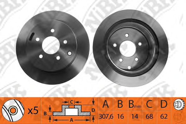 Купить запчасть NIBK - RN1185 Диск тормозной NISSAN MURANO/INFINITI FX35/FX45 05- задний RN1185