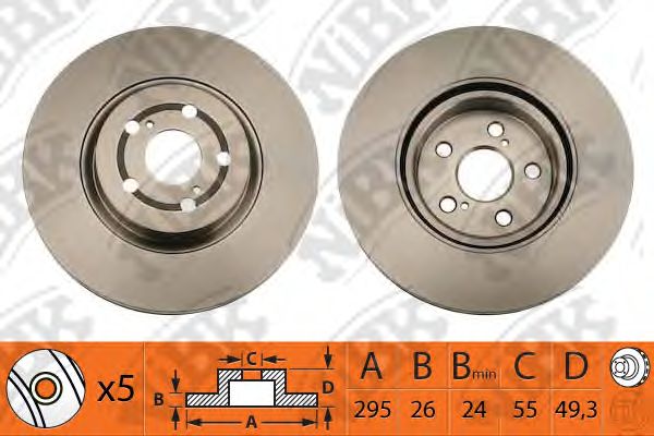 Купить запчасть NIBK - RN1210 / RN1210V Диск тормозной перед TOYOTA AVENSIS Saloon (_T25_) 2.0 (AZT250_) 04.2003 - 11.2008 <=> TOYOTA AVENSIS Saloon (_T25_) 2.4 (AZT251_) 10.2003 - 11.2008 <=> TOYOTA AVENSIS Estate (_T25_) 2.0 (AZT250_) 04.2003 - 11.2008
