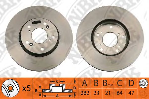 Купить запчасть NIBK - RN1218 Диск тормозной HONDA CIVIC 06/FR-V 05/STREAM 02 передний RN1218