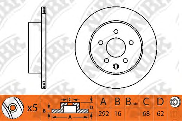 Купить запчасть NIBK - RN1234 Диск тормозной NISSAN QASHQAI/X-TRAIL/RENAULT KOLEOS задний D292мм RN1234