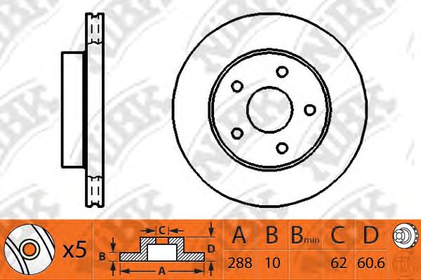 Купить запчасть NIBK - RN1251 Диск тормозной LEXUS RX 2000-2003 RN1251