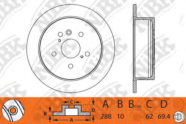 Купить запчасть NIBK - RN1255 Диск тормозной передний TOYOTA LAND CRUISER 2.4-4.2 75-96 D302мм RN1255