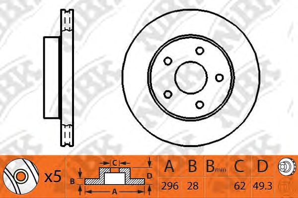 Купить запчасть NIBK - RN1258 / RN1258V Диск тормозной перед LEXUS IS II (_E2_) 250 (GSE20) 08.2005 - 03.2013 <=> LEXUS IS III (_E3_) 250 (GSE30_) 04.2013 - <=> LEXUS IS III (_E3_) 300h (AVE30_) 04.2013 -