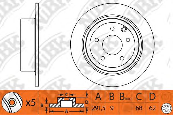 Купить запчасть NIBK - RN1302 Диск тормозной NISSAN JUKE 10-/QASHQAI 07- задний RN1302